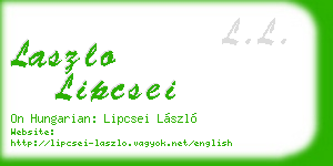 laszlo lipcsei business card